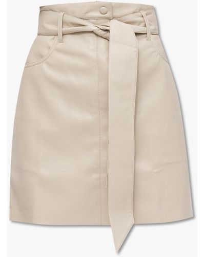 Nanushka ‘Meda’ Vegan Leather Skirt, ' - Natural