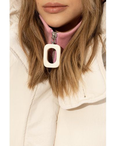 JW Anderson Neckband With Zip, - Pink