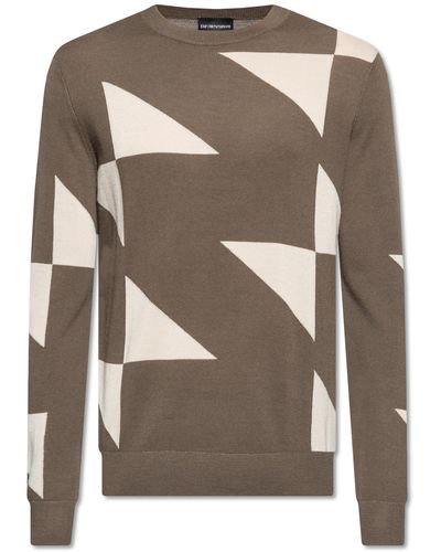 Brown Emporio Armani Sweaters and knitwear for Men | Lyst