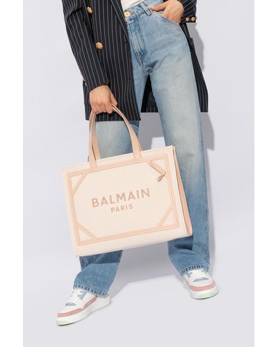 Balmain 'b-army 42' Shopper Bag, - Natural