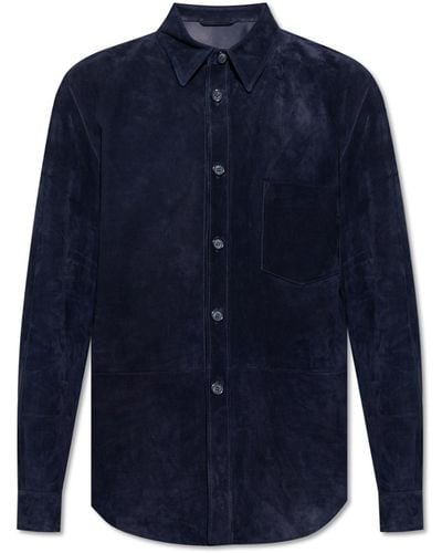 Giorgio Armani Suede Shirt - Blue