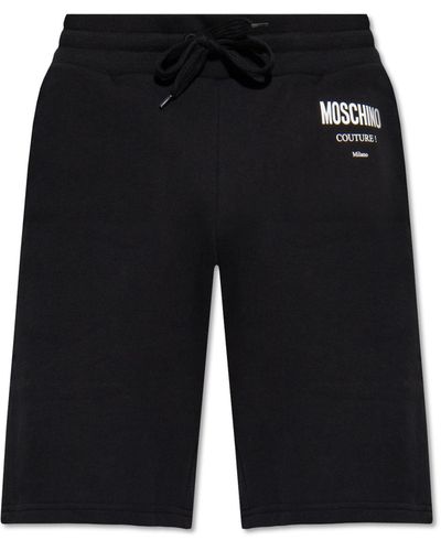Moschino Shorts With Logo - Black