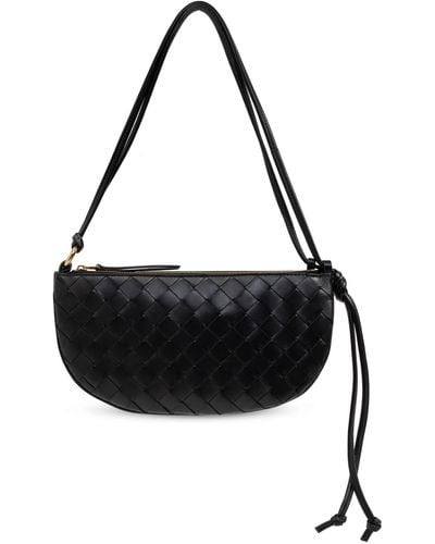 Bottega Veneta Double Shoulder Bag, - Black