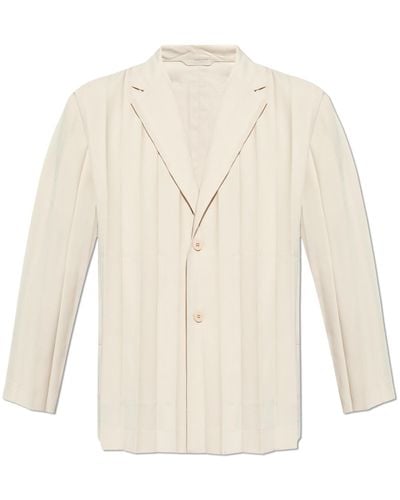 Homme Plissé Issey Miyake Pleated Blazer, - White