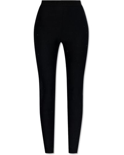 Versace Jeans Couture Rhinestone-embellished Leggings, - Black