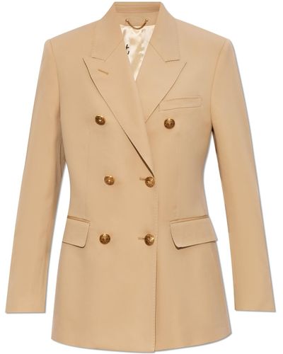 Golden Goose Double-breasted Blazer, - Natural