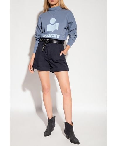 Isabel Marant 'moby' Sweatshirt With Logo - Blue