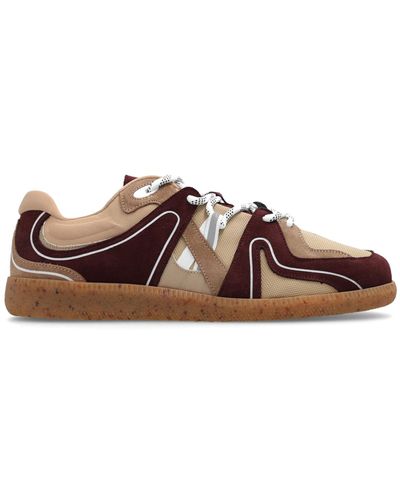 Ganni Sneakers With Logo - Brown