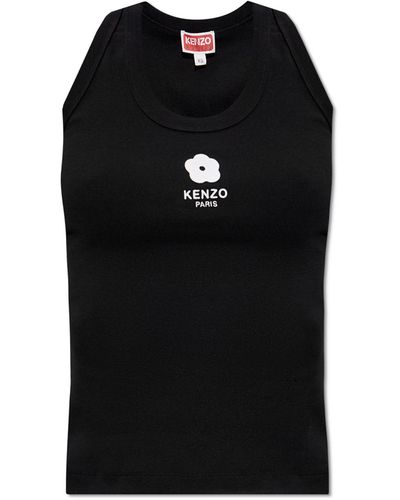 KENZO Top With Logo, - Black