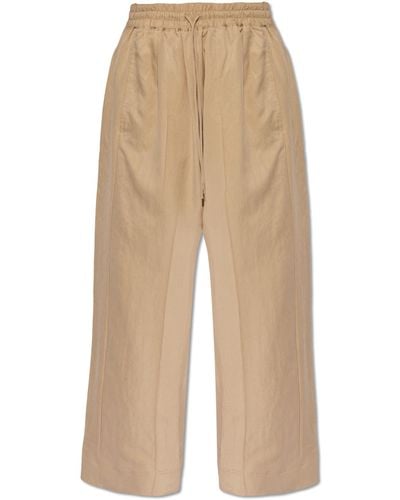 Y-3 Relaxed-fitting Trousers, - Natural