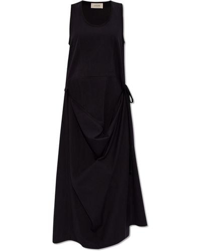 Lemaire Sleeveless Dress With Tie Details, - Black