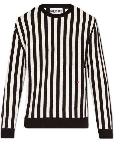 Moschino Striped Sweatshirt, - Black