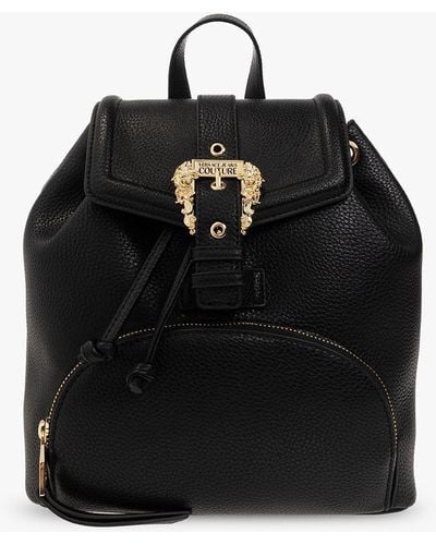 Versace Backpack With Logo - Black