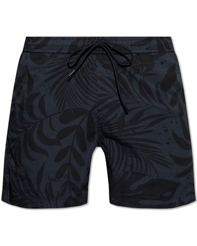 Woolrich Floral Shorts, - Blue