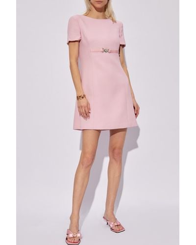Versace Dress With Short Sleeves, - Pink
