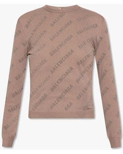 Balenciaga Patterned Sweater - Brown