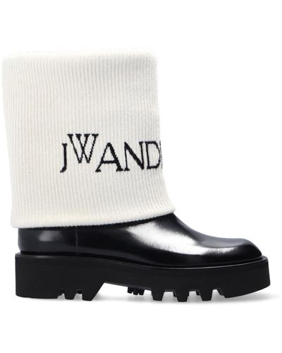 JW Anderson Boots With Logo - Black