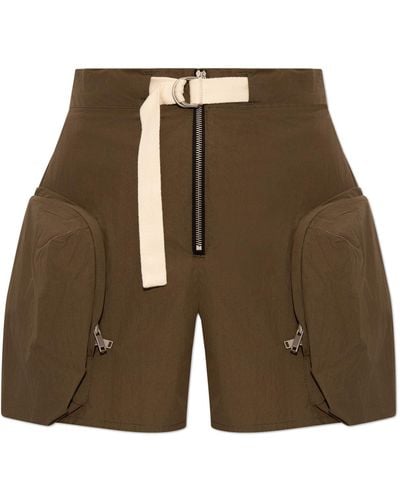 Jil Sander + Shorts With A Belt, - Green