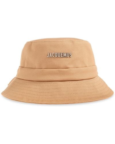 Jacquemus Bucket Hat With Logo - Natural