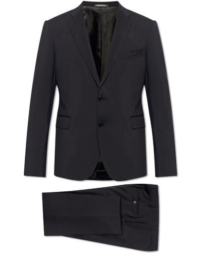 Emporio Armani Wool Suit, - Black