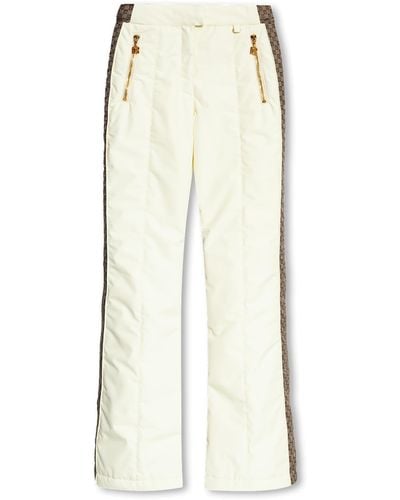 Balmain Monogrammed Ski Pants, - White