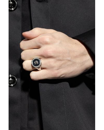 Versace Brass Ring, - Black