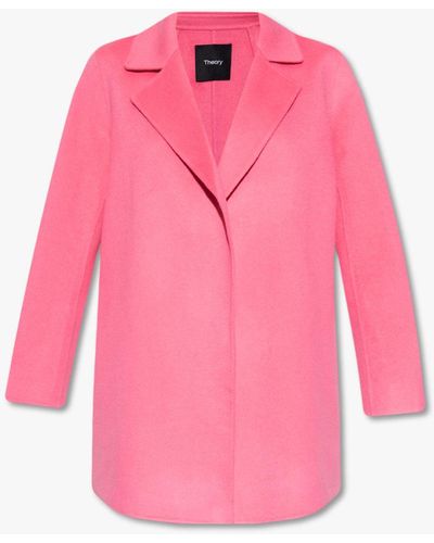 Theory Wool Coat - Pink