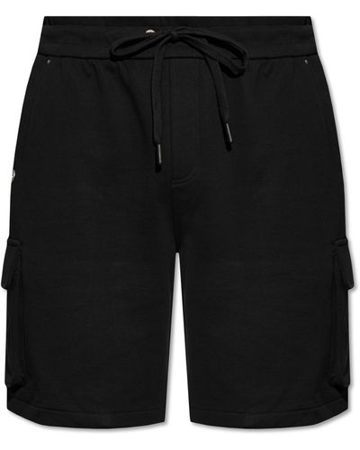 Moose Knuckles Shorts With Logo, - Black