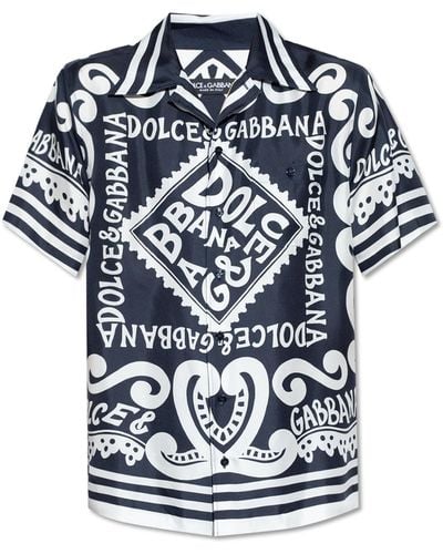 Dolce & Gabbana Shirt With Short Sleeves - Blue