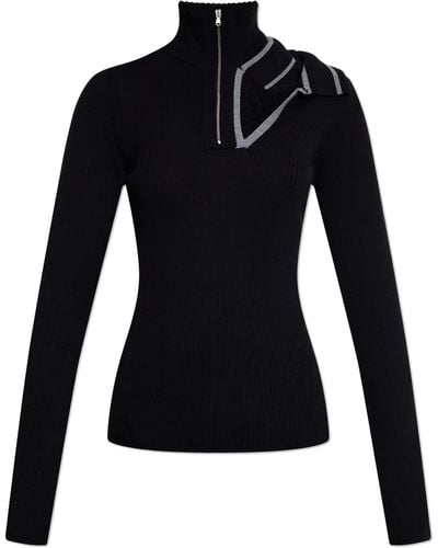 Y. Project Form-Fitting Sweater, ' - Black