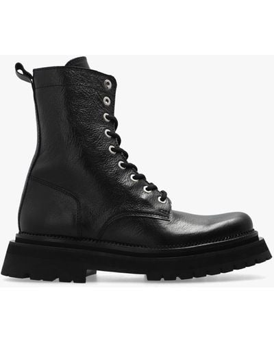 Ami Paris Leather Boots - Black