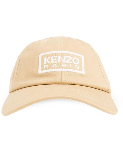 KENZO Baseball Cap With Logo, - Natural