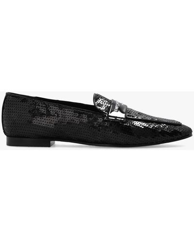 Emporio Armani Sequinned Loafers - Black