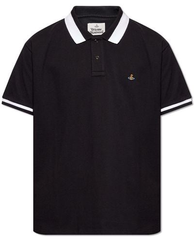 Vivienne Westwood Polo Shirt With Logo, - Black