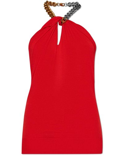 Stella McCartney Top With Chain, - Red