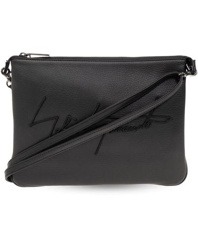 discord Yohji Yamamoto Shoulder Bag With Logo, - Black
