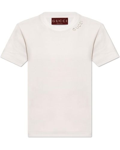 Gucci T-shirt With Logo, - White