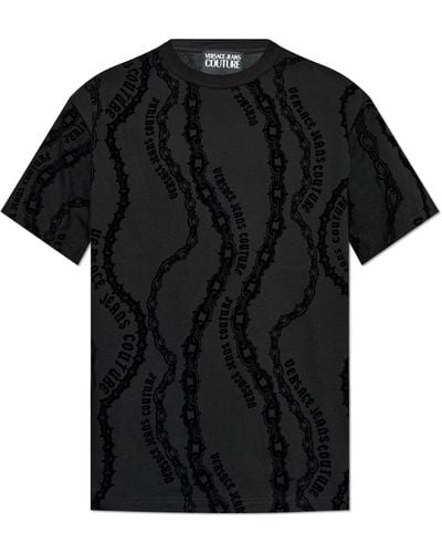 Versace Patterned T-Shirt - Black
