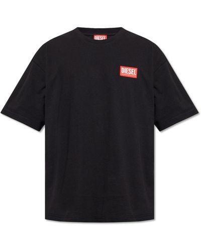 DIESEL 't-nlabel-l1' T-shirt, - Black