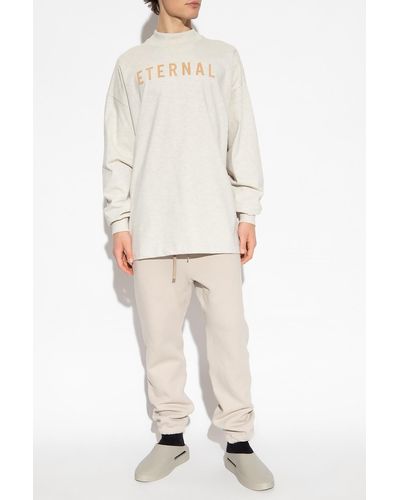 Fear Of God T-Shirt With Long Sleeves - White