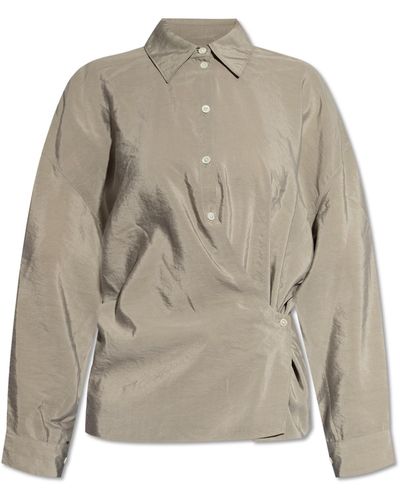 Lemaire Silk Shirt, - Natural