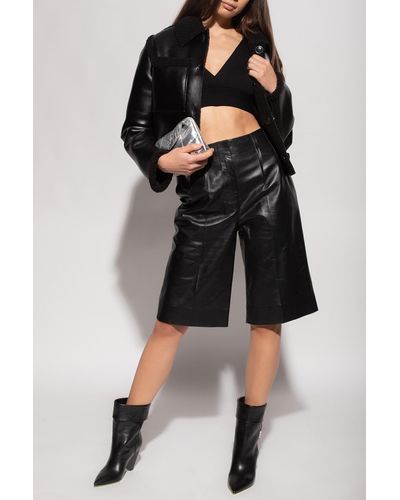 Proenza Schouler Leather Shorts - Black