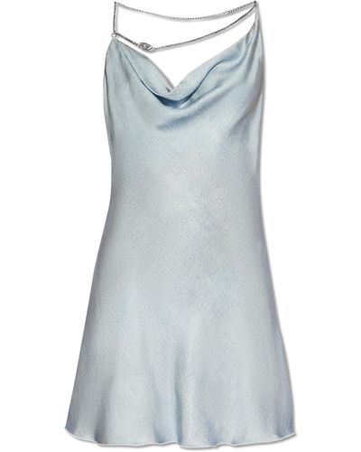 DIESEL 'd-glass' Mini Satin Dress, - Blue