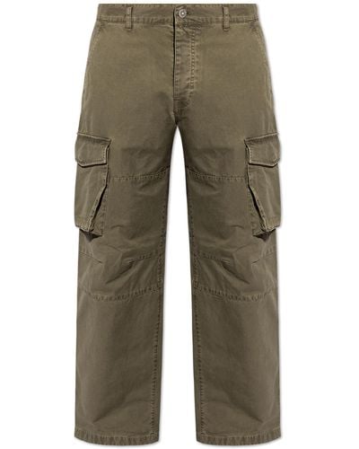 Golden Goose Cargo Canvas Trousers For Men - Green