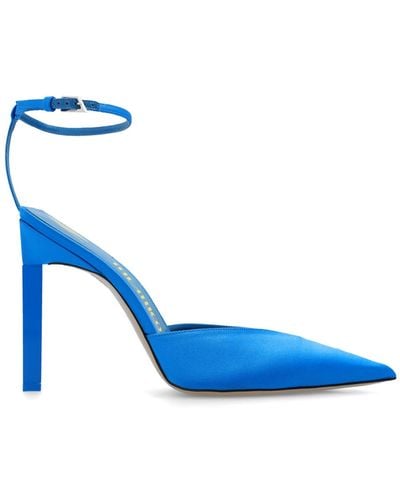 The Attico Perine Satin Court Shoes - Blue