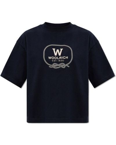 Woolrich Oversize T-shirt, - Blue