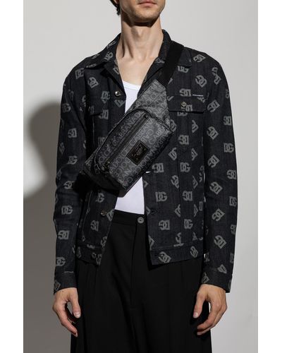 Dolce & Gabbana Belt Bag With Logo - Black