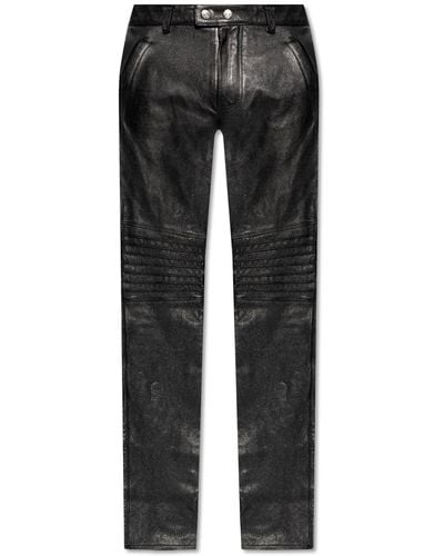 DSquared² Leather Trousers, - Black