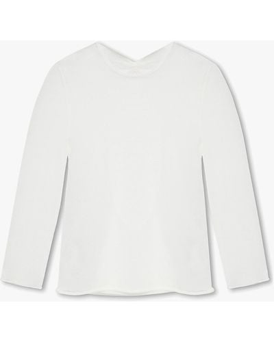 Tory Burch Sheer Sweater - White