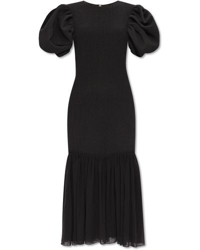 ROTATE BIRGER CHRISTENSEN Dress With Puffy Sleeves - Black